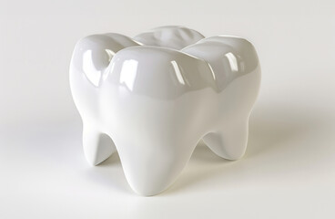 Tooth Shaped Toothbrush Holder on White Background
