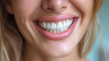 Close Up of Womans Smiling Teeth
