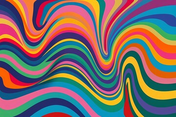 Abstract colorful background with swirling waves pattern