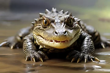 Fototapeten close up of a crocodile © Zei