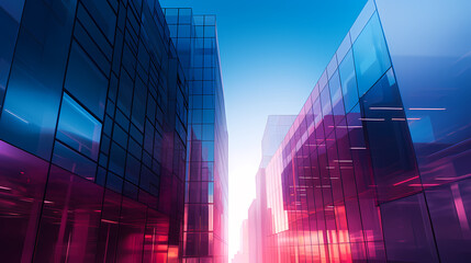 Abstract office building exterior