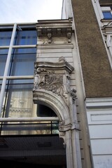 facade of a building with columns