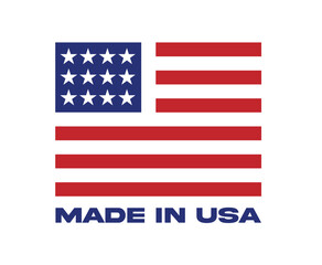 American, united, national, flag, us, icon, state, USA, patriotic, independence, maps, design, vector flat design illustration