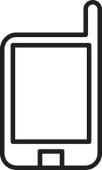 Mobile Phone Line Icon