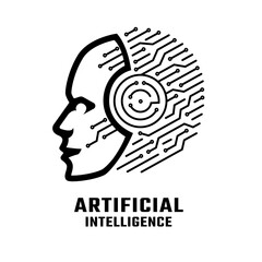 Artificial intelligence logo, symbol. - 772096169