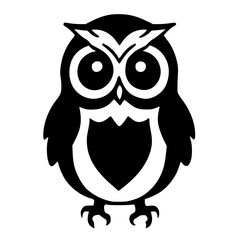 Owl Emblem: Cute and Playful Icon Representing Intelligence