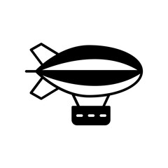 Airship icon. black fill icon © van