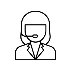 Flight dispatcher icon. outline icon