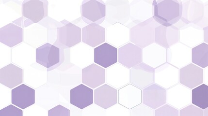 Abstract purple and white hexagonal pattern with varying shades creating a modern geometric...