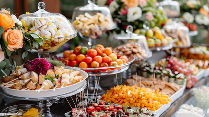 catering wedding buffet for events - obrazy, fototapety, plakaty