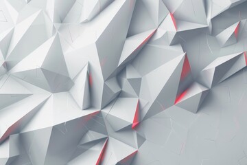 Geometric polygon triangle pattern on white gray background for futuristic digital science concept