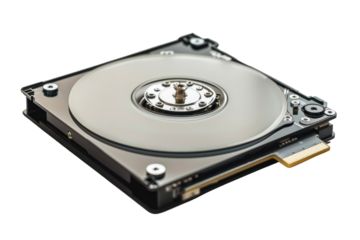 High-quality. Part of it Hard disk drive isolated on a white background