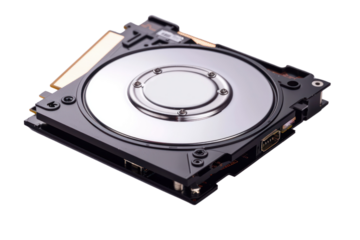 High-quality. Part of it Hard disk drive isolated on a white background