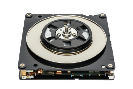 High-quality. Part of it Hard disk drive isolated on a white background - Powered by Adobe