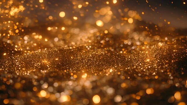 Golden Particles Background Animation