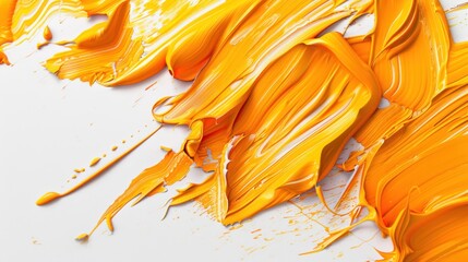 orange paint brush strokes
