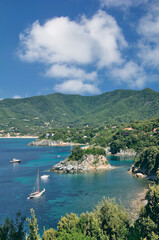idyllic coastal Landscape on Island of Elba close to Marina di Campo,,Tuscany,mediterranean Sea,Italy