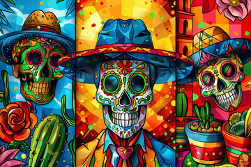 pazzle mexican sugar skull holiday
