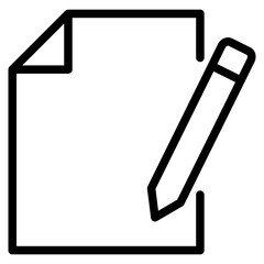 Document with pen, form icon