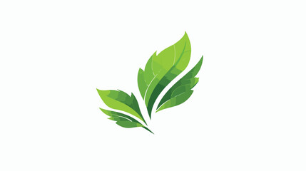 abstract leaf nature logo or icon  flat vector