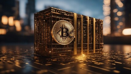 Generative AI. World of bitcoin, crypto world, Bitcoin ruling the town, king of city, Crypto king, Best crypto to buy, Crypto skyline, Bull run, Bear run.