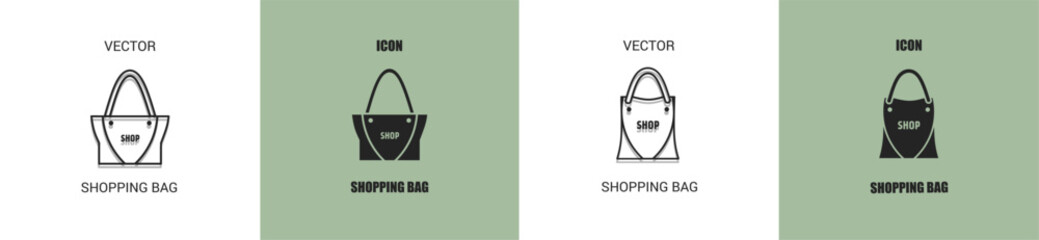 Shopping bag icon line. Shopping bag vector illustration.