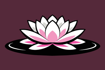 Water Lily Icon vector design 