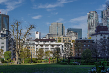 Obraz premium 東京ミッドタウンから望む都市風景