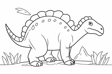 Dinosaur coloring for children to print. Coloring for school. Coloring for the house. Creative hobbies for children. Prehistoric animals.