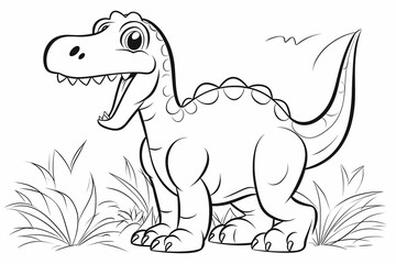 Dinosaur coloring for children to print. Coloring for school. Coloring for the house. Creative hobbies for children. Prehistoric animals.