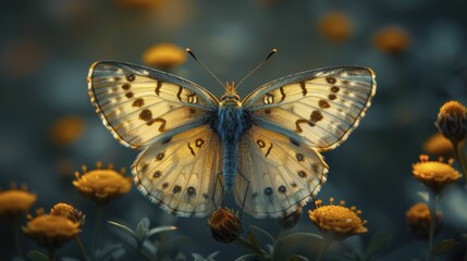 Naklejka premium A resilient moth, navigating a dense forest at night, embodies determination in personal development programs.