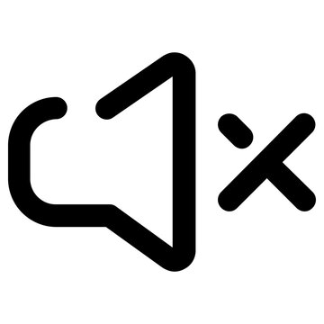 mute volume icon, simple vector design