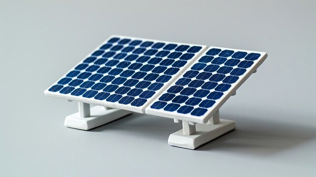 A clay model of a solar panel symbolizing sustainable energy