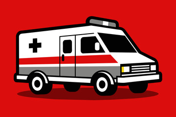 Vector design pf a ambulans 