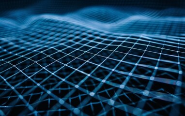 Ground with grid lines and blue background