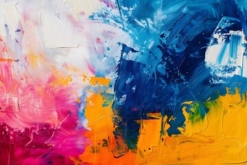 : A vibrant abstract painting with a variety of hues and tones