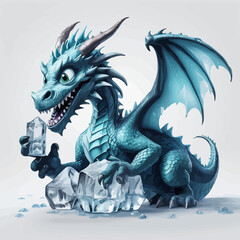 Obraz premium Dragon Cartoon Design Very Cool