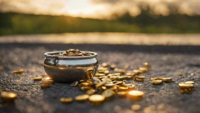 treasure chest in mountains
