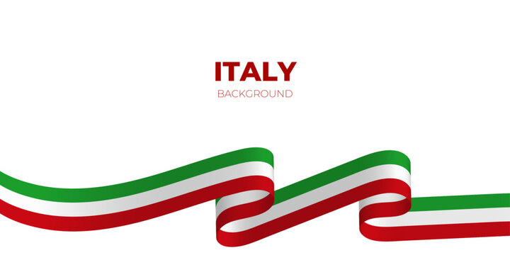 Waving Italian Flag. Italy Concept Background