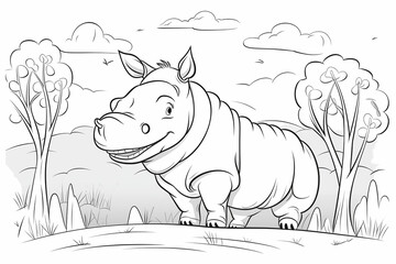 Coloring pages of savannah animals for children to print. Coloring for school. Coloring for the house. Creative hobbies for children. Coloring page to print.
