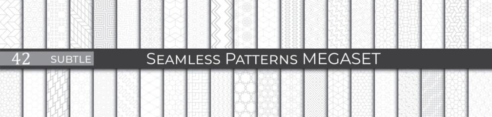 Orient pattern set. Subtle asian print design. Vector boho pattern