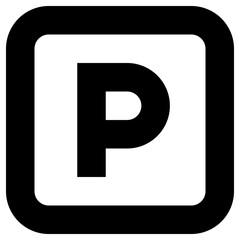 parking spot icon, simple vector design