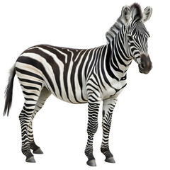 Fototapeta na wymiar zebra isolated on transparent background