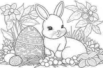 Easter coloring for children to print. Coloring for school. Coloring for the house. Creative hobbies for children. Easter. Religious celebration.