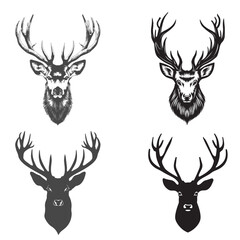 Deer head vector illustration  -Deer head Illustration