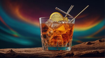 Serving Rusty Nail Cocktail at the bar.