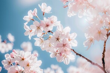 Fototapeta na wymiar Blooming Bliss Cherry Blossoms in Full Bloom Generative AI