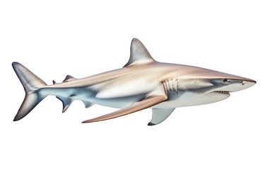 Obraz premium A large white shark gracefully propels itself into the air with powerful force