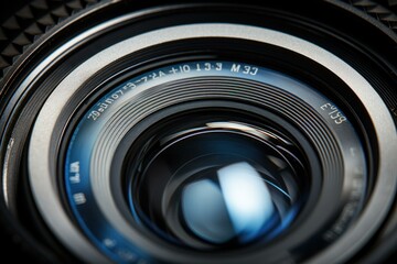 Intricate Photo lens closeup. City view look. Generate Ai