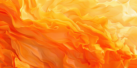 Abstract wavy orange background, thin fabric panels